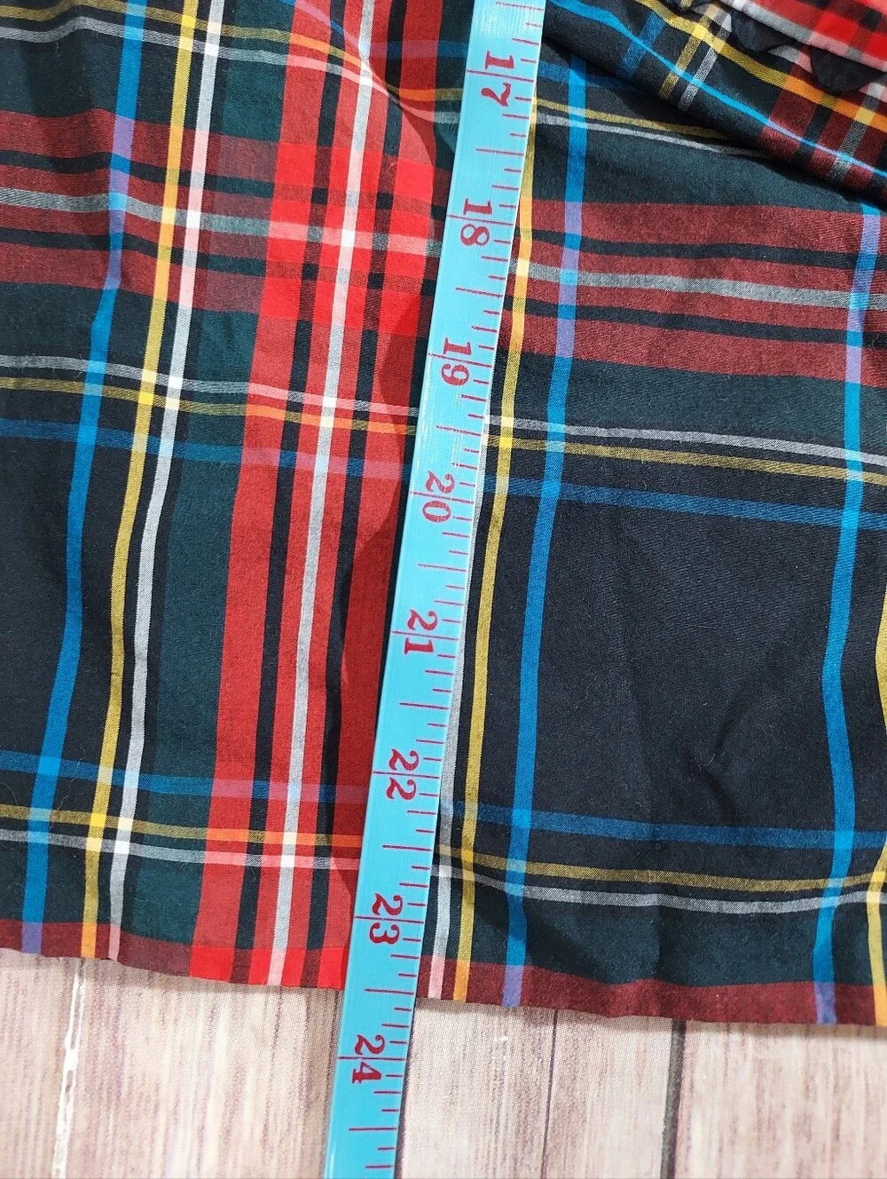 J. Crew Scalloped Tartan Plaid Tie-Neck Blouse M
